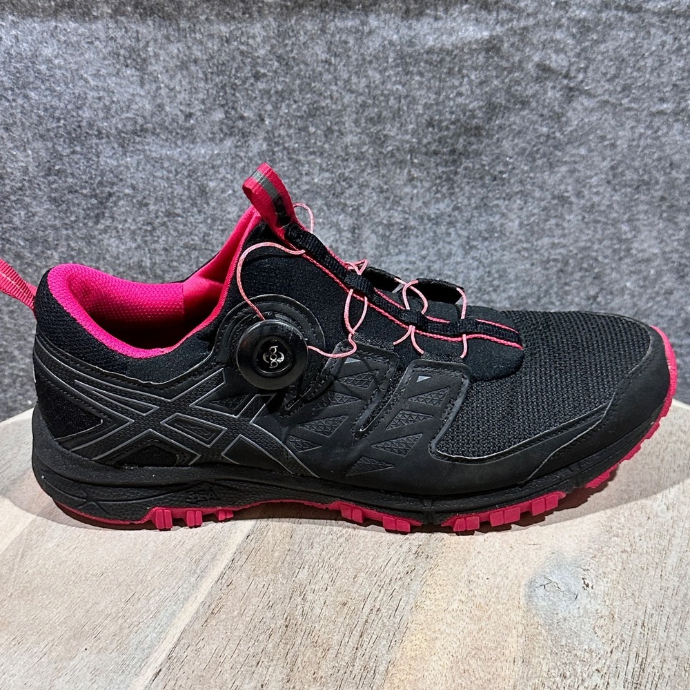ASICS Gel-Fujirado Trail Running Shoes Womens 10.5 Black Pink T7F7N Excellent